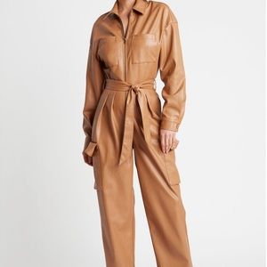 Vegan Leather Frankie Choosy Jumpsuit NWT
